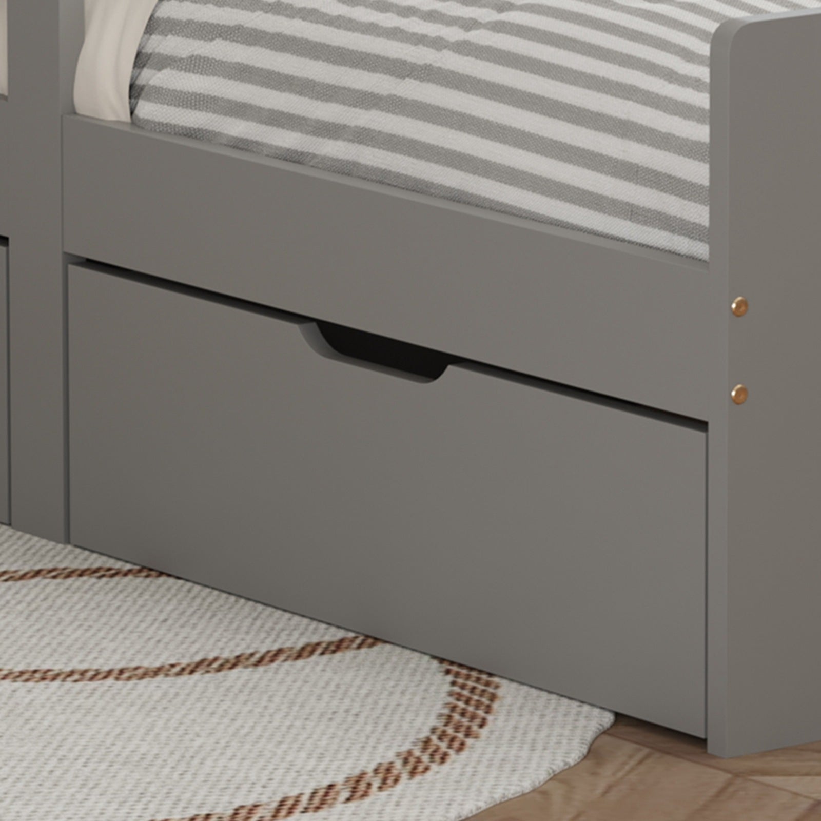 WestWood Wooden Junior Bed Frame Only with Storage Drawer 02