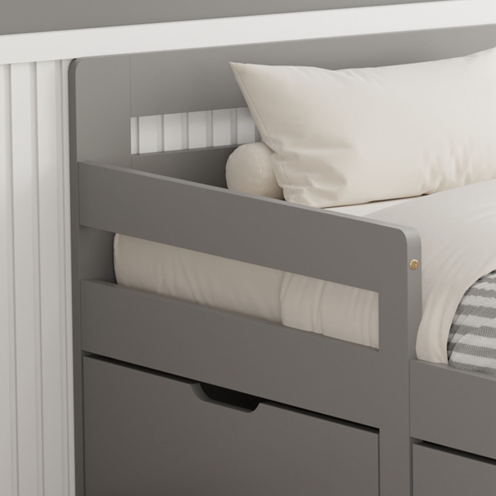 WestWood Wooden Junior Bed Frame Only with Storage Drawer 02