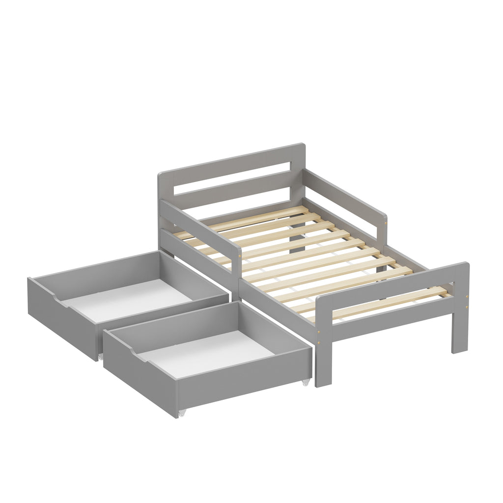 WestWood Wooden Junior Bed Frame Only with Storage Drawer 02