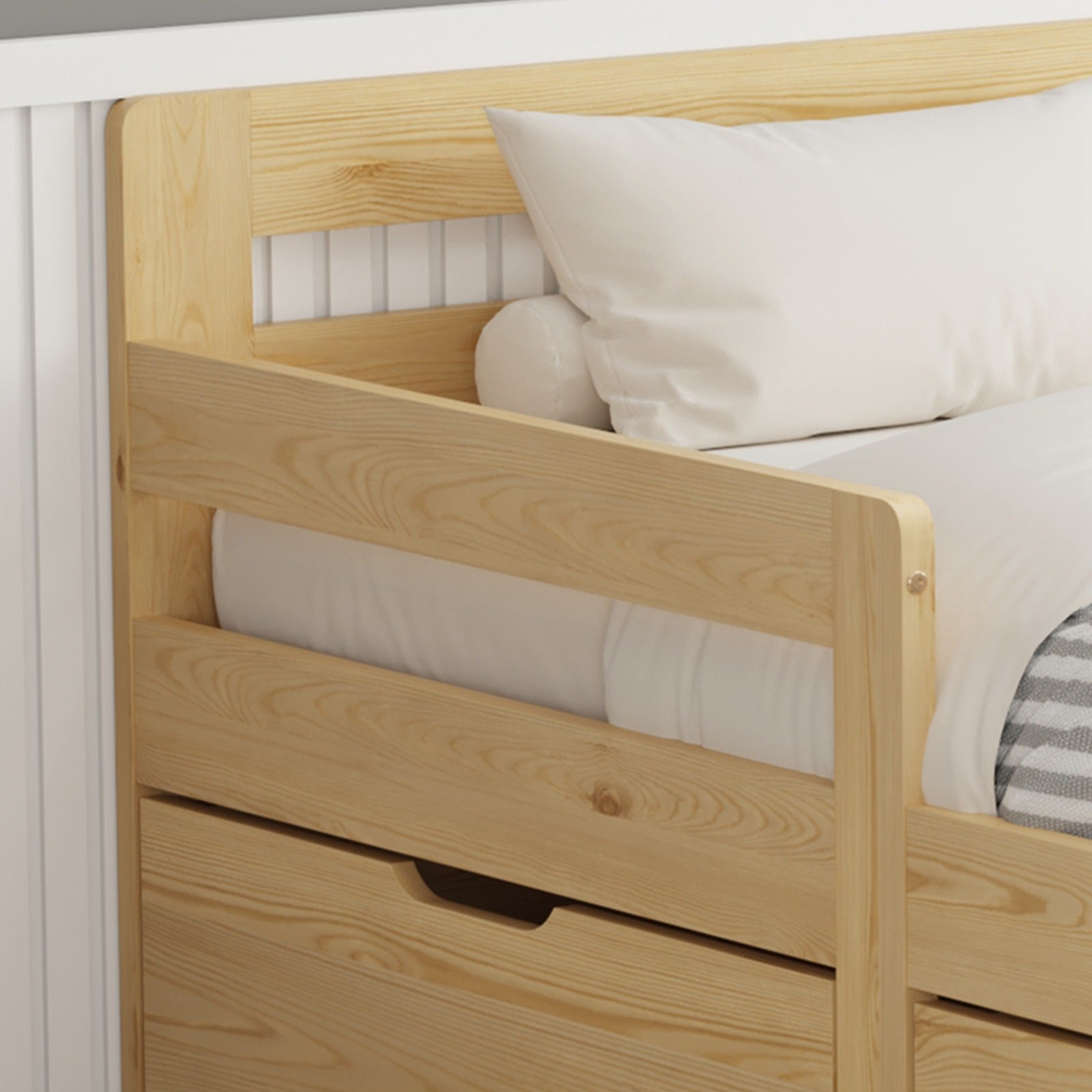 WestWood Wooden Junior Bed Frame Only with Storage Drawer 02