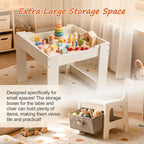 GALACTICA Kids Table and 2 Chairs Set with Storage