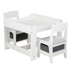 GALACTICA Kids Table and 2 Chairs Set with Storage