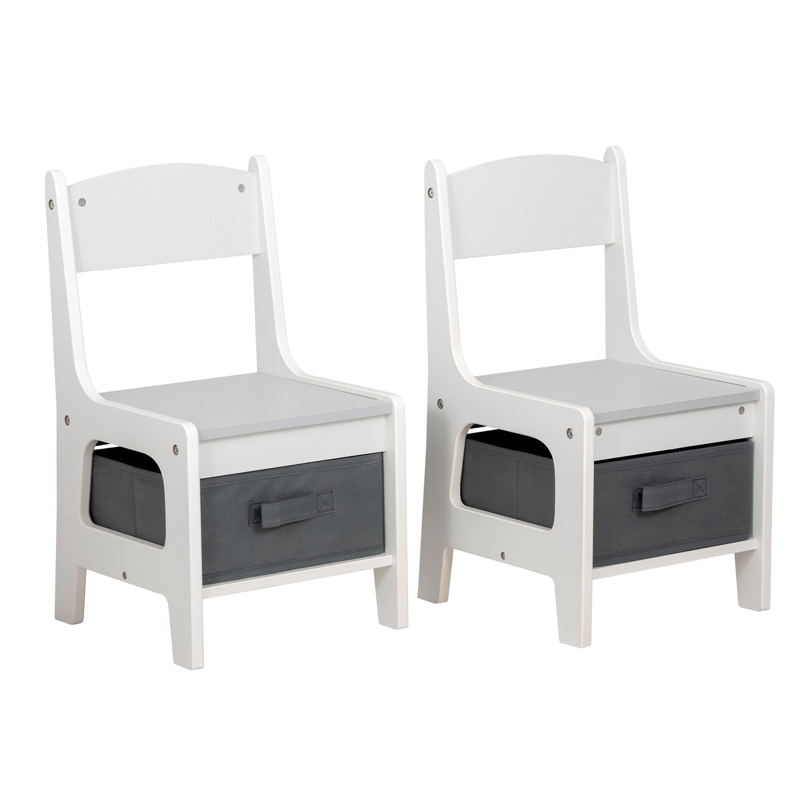 GALACTICA Kids Table and 2 Chairs Set with Storage
