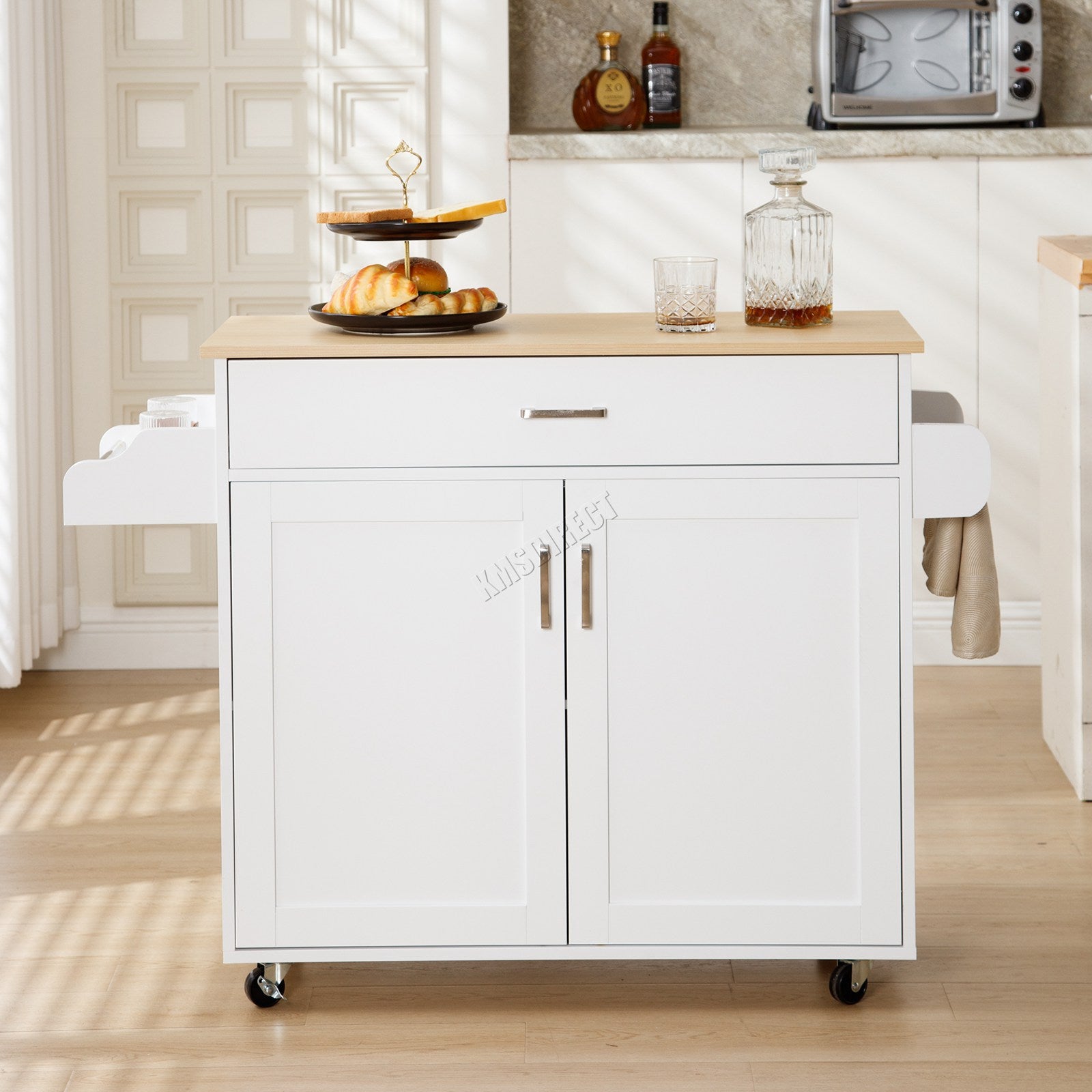 WestWood Kitchen Island Rolling Storage Trolley