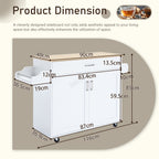 WestWood Kitchen Island Rolling Storage Trolley