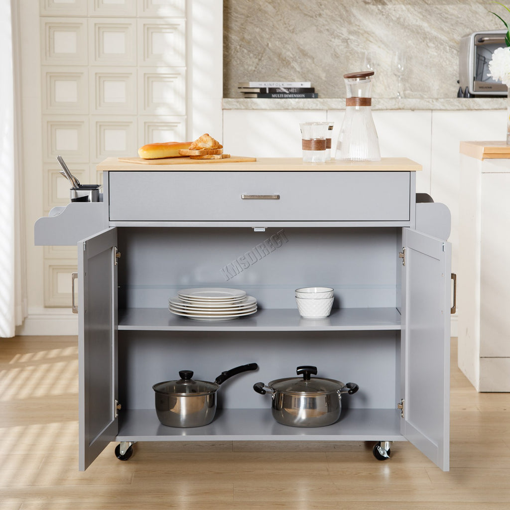 WestWood Kitchen Island Rolling Storage Trolley
