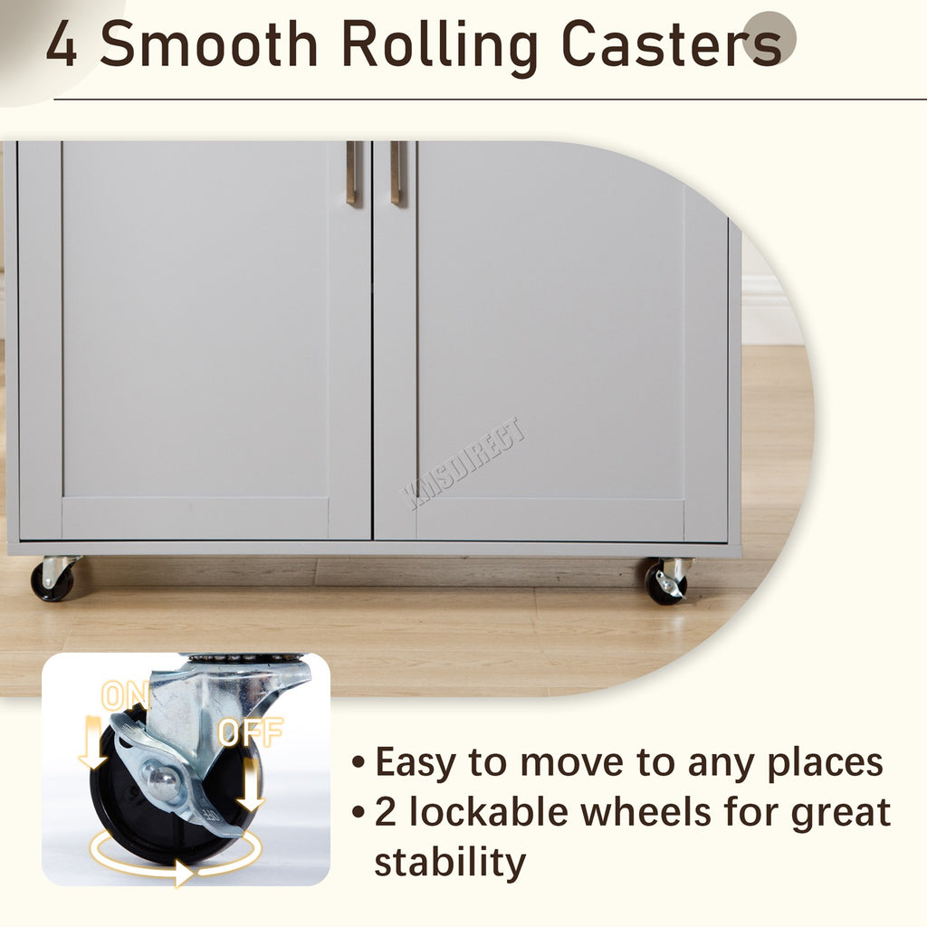 WestWood Kitchen Island Rolling Storage Trolley