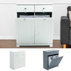 WestWood Laundry Cabinet Tilt-Out With 2 Laundry Basket Drawers