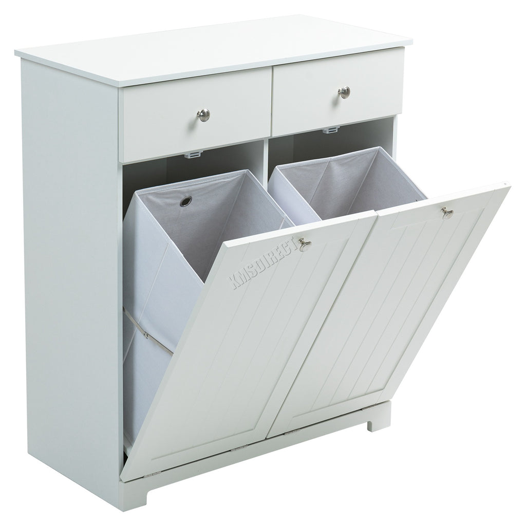 WestWood Laundry Cabinet Tilt-Out With 2 Laundry Basket Drawers
