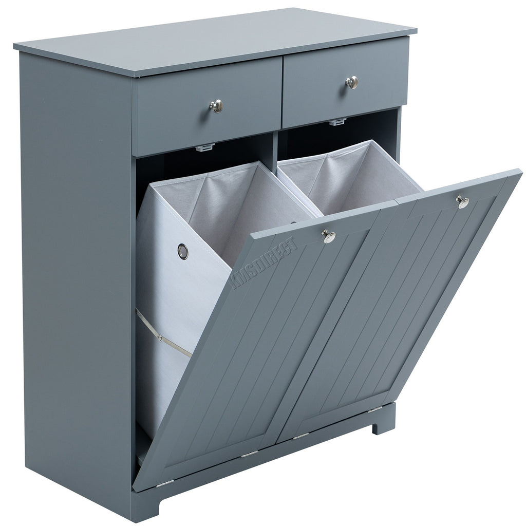WestWood Laundry Cabinet Tilt-Out With 2 Laundry Basket Drawers