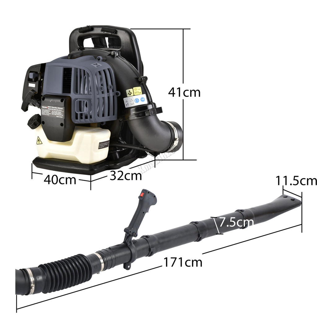 SwitZer Leaf Blower Backpack Petrol 01 Grey