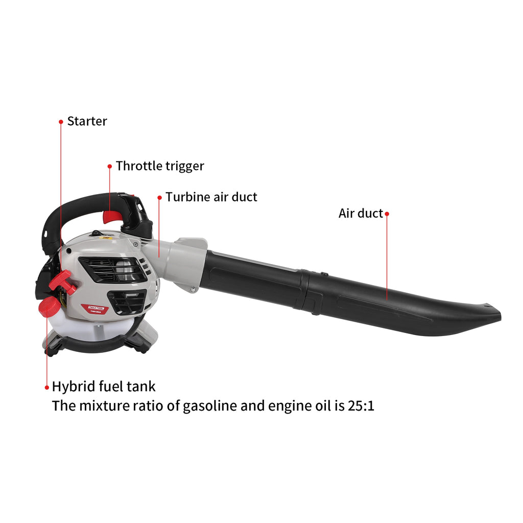 SwitZer Hand Held Petrol Leaf Blower Grey and Black