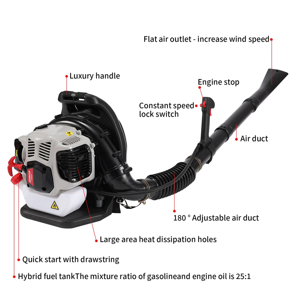 SwitZer Back Pack Petrol Leaf Blower Grey and Black