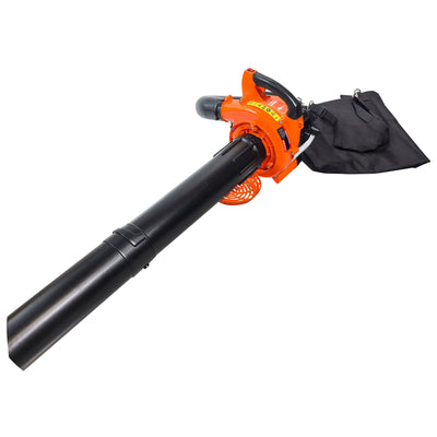 SwitZer Petrol Leaf Blower with Collection Bag Black and Orange