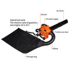 SwitZer Petrol Leaf Blower with Collection Bag Black and Orange