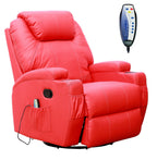 WestWood Massage Leather Sofa Bonded Recliner Chair Swivel Heat 01
