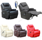 WestWood Massage Leather Sofa Bonded Recliner Chair Swivel Heat 01