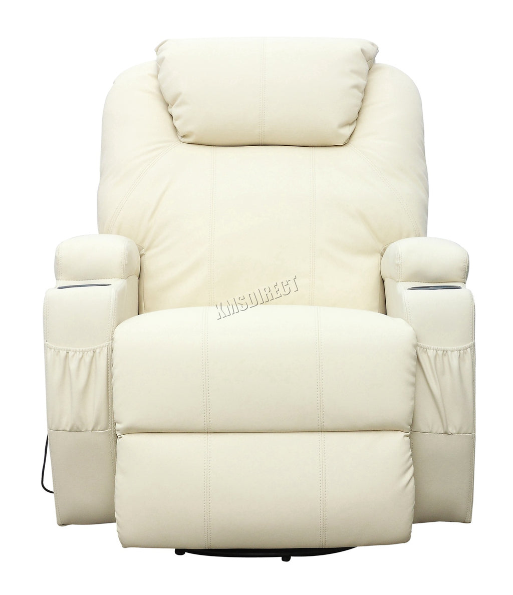 WestWood Massage Leather Sofa Bonded Recliner Chair Swivel Heat 01