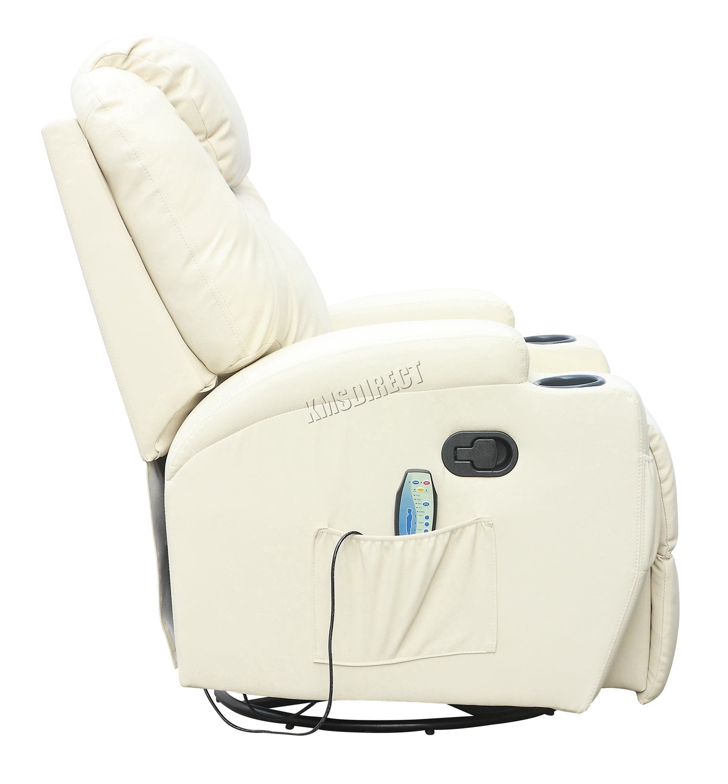 WestWood Massage Leather Sofa Bonded Recliner Chair Swivel Heat 01