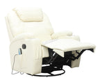 WestWood Massage Leather Sofa Bonded Recliner Chair Swivel Heat 01