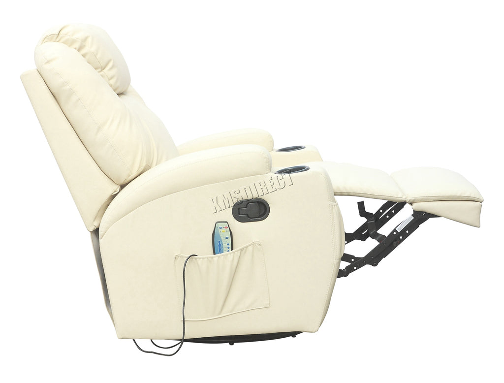 WestWood Massage Leather Sofa Bonded Recliner Chair Swivel Heat 01