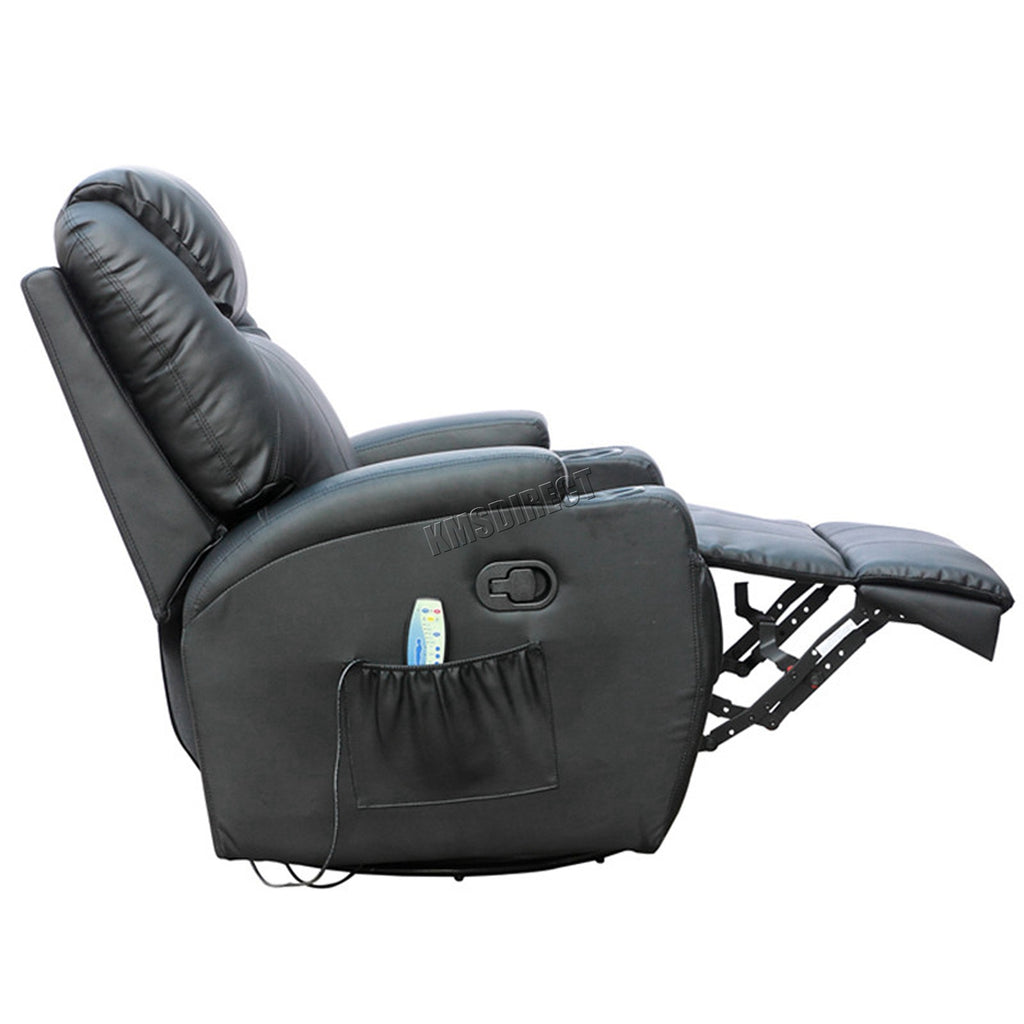 WestWood Massage Leather Sofa Bonded Recliner Chair Swivel Heat 01
