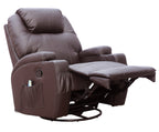 WestWood Massage Leather Sofa Bonded Recliner Chair Swivel Heat 01