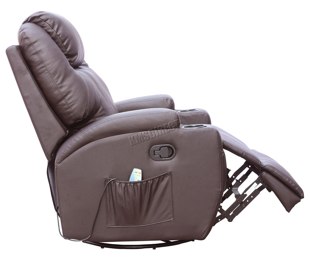 WestWood Massage Leather Sofa Bonded Recliner Chair Swivel Heat 01