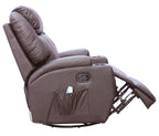 WestWood Massage Leather Sofa Bonded Recliner Chair Swivel Heat 01