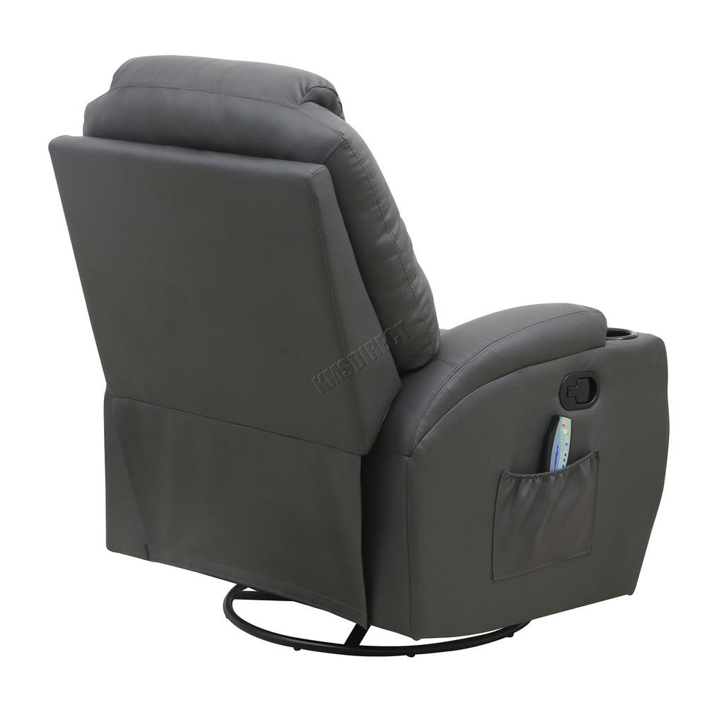 WestWood Massage Leather Sofa Bonded Recliner Chair Swivel Heat 01