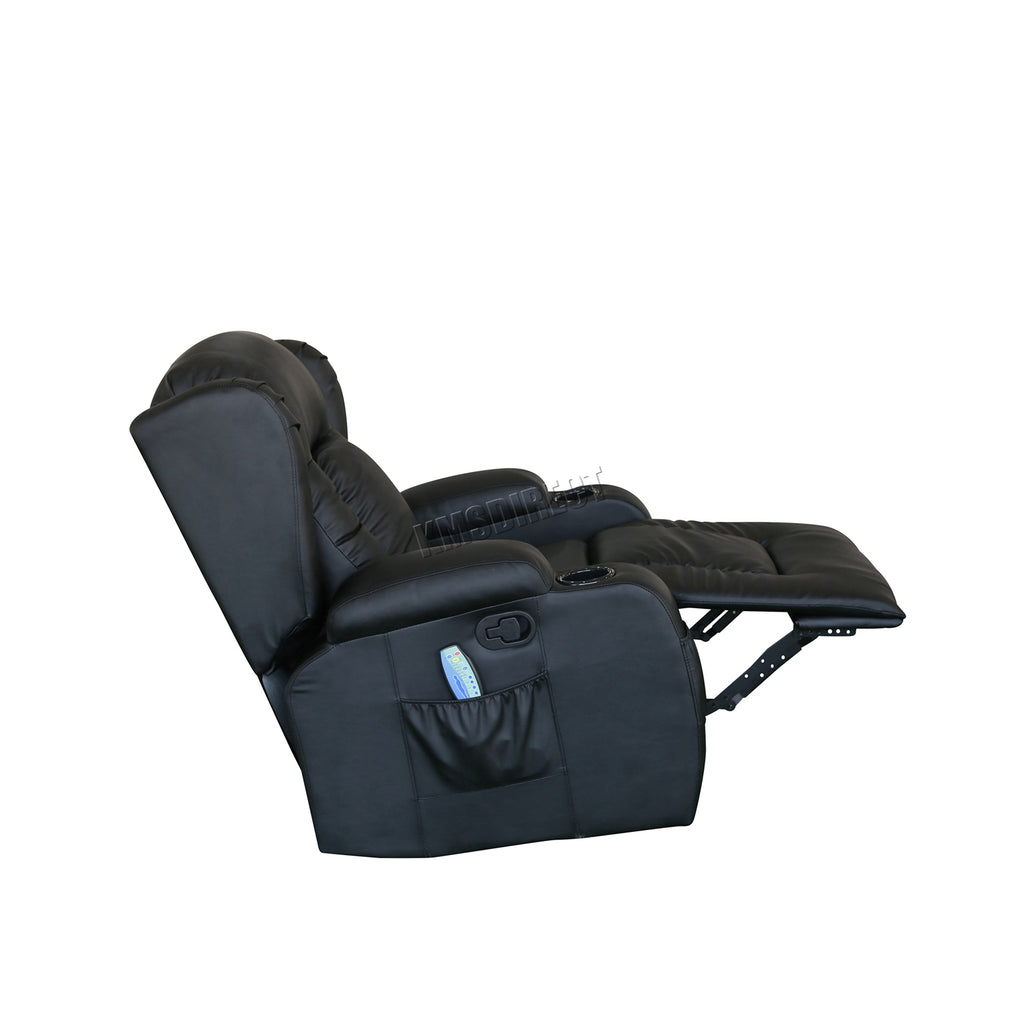 WestWood Massage Leather Sofa Bonded Recliner Chair Swivel Heat 02