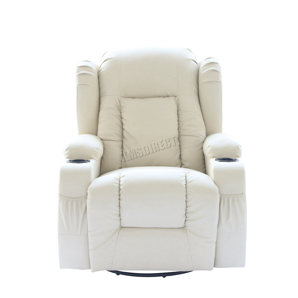WestWood Massage Leather Sofa Bonded Recliner Chair Swivel Heat 02