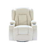WestWood Massage Leather Sofa Bonded Recliner Chair Swivel Heat 02