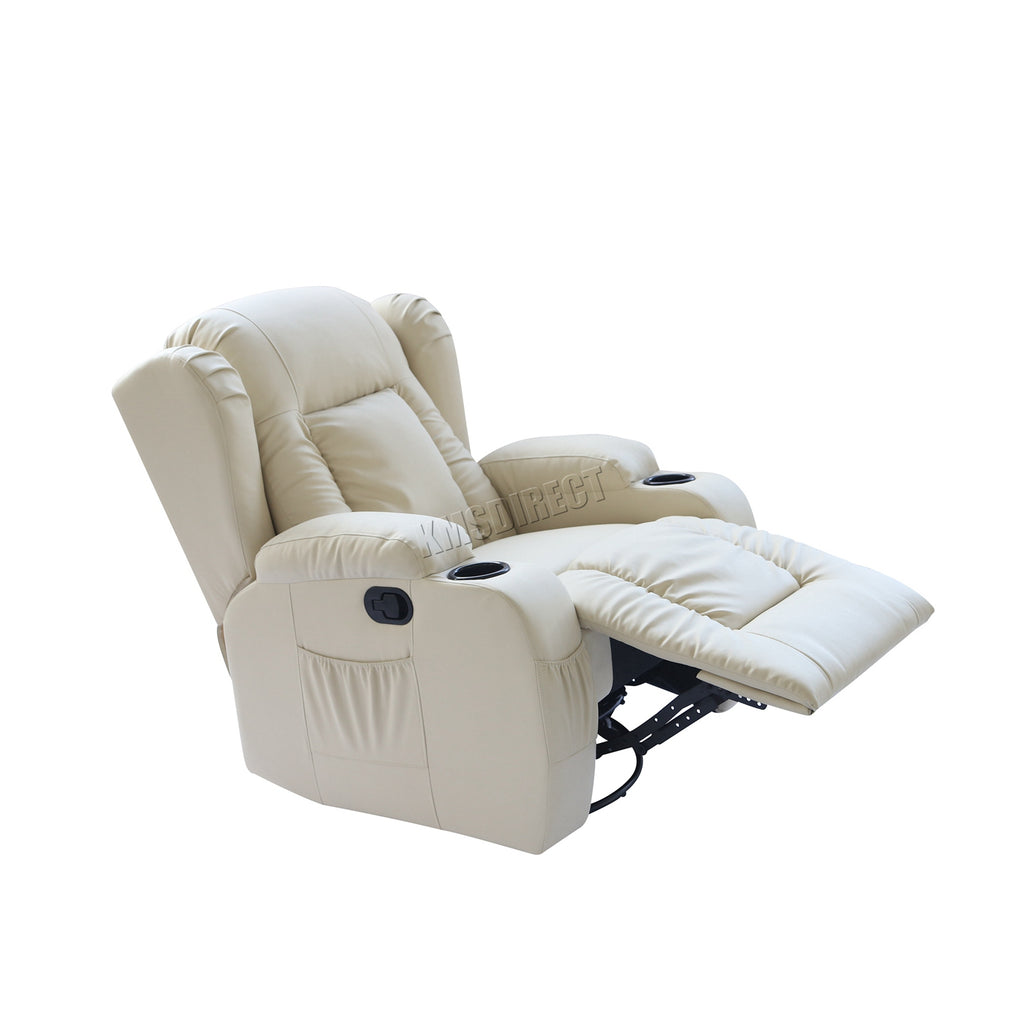 WestWood Massage Leather Sofa Bonded Recliner Chair Swivel Heat 02