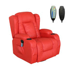 WestWood Massage Leather Sofa Bonded Recliner Chair Swivel Heat 02
