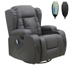 WestWood Massage Leather Sofa Bonded Recliner Chair Swivel Heat 02