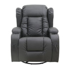 WestWood Massage Leather Sofa Bonded Recliner Chair Swivel Heat 02