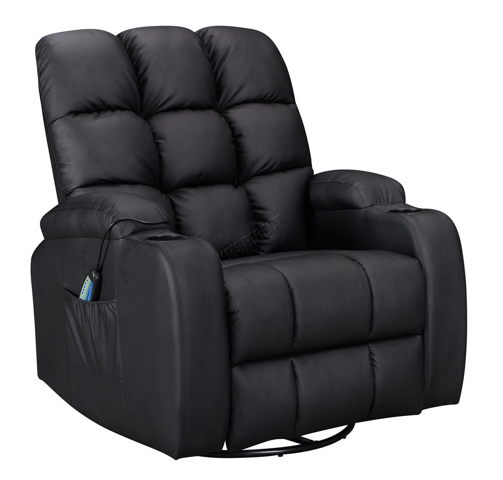 WestWood Massage Leather Sofa Cinema Recliner Chair PU Armchair Swivel MLS12