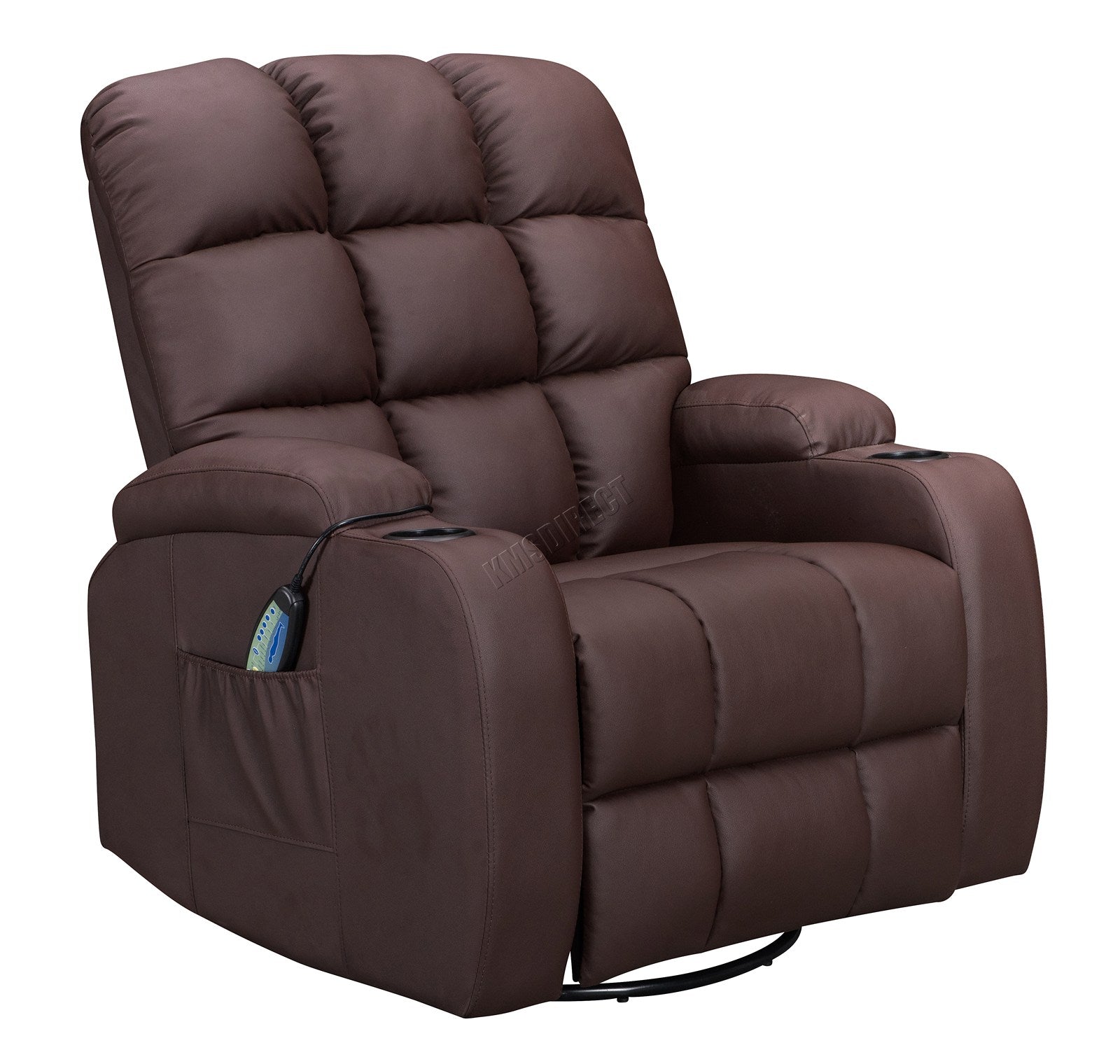 WestWood Massage Leather Sofa Cinema Recliner Chair PU Armchair Swivel MLS12