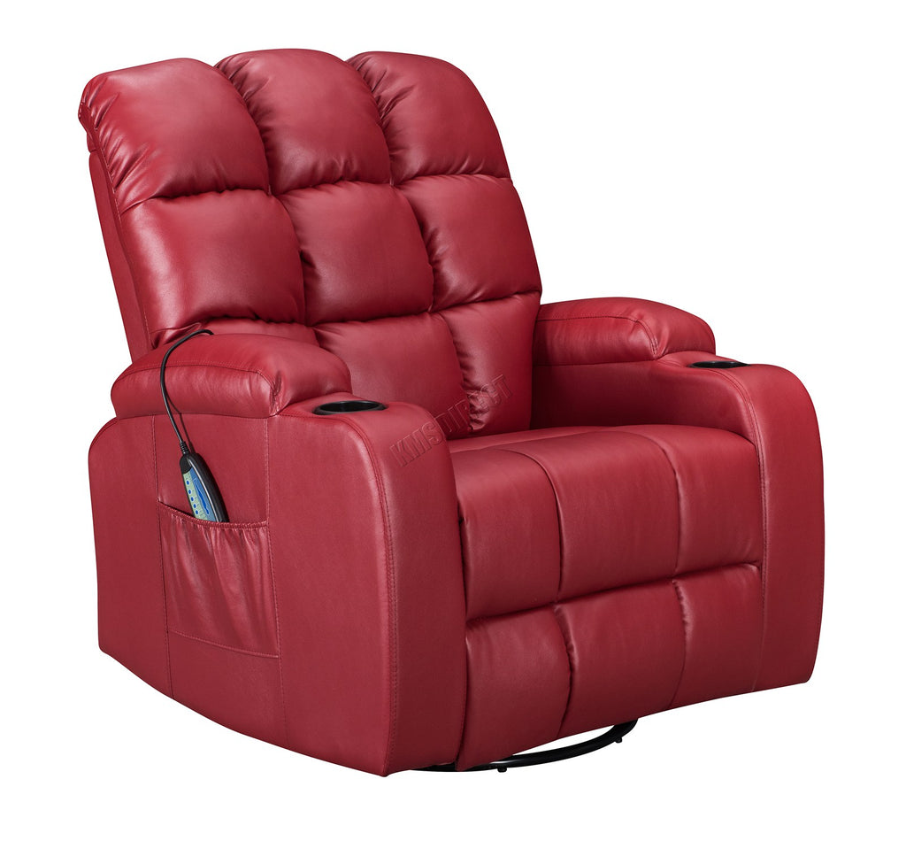 WestWood Massage Leather Sofa Cinema Recliner Chair PU Armchair Swivel MLS12