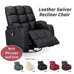 WestWood Massage Leather Sofa Cinema Recliner Chair PU Armchair Swivel MLS12