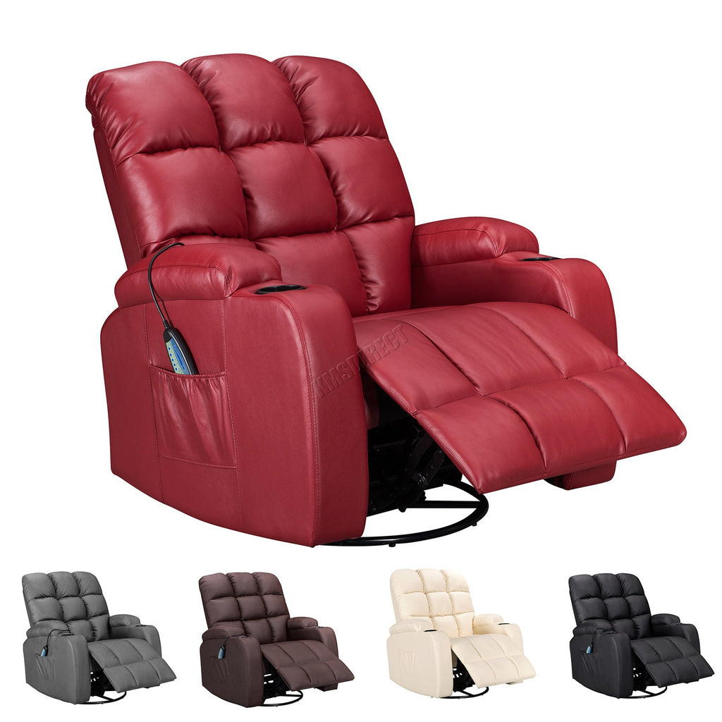 WestWood Massage Leather Sofa Cinema Recliner Chair PU Armchair Swivel MLS12