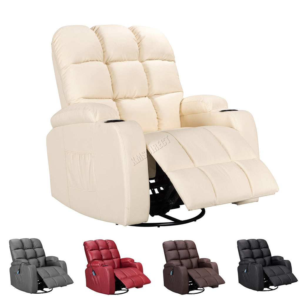 WestWood Massage Leather Sofa Cinema Recliner Chair PU Armchair Swivel MLS12