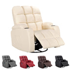WestWood Massage Leather Sofa Cinema Recliner Chair PU Armchair Swivel MLS12