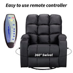 WestWood Massage Leather Sofa Cinema Recliner Chair PU Armchair Swivel MLS12