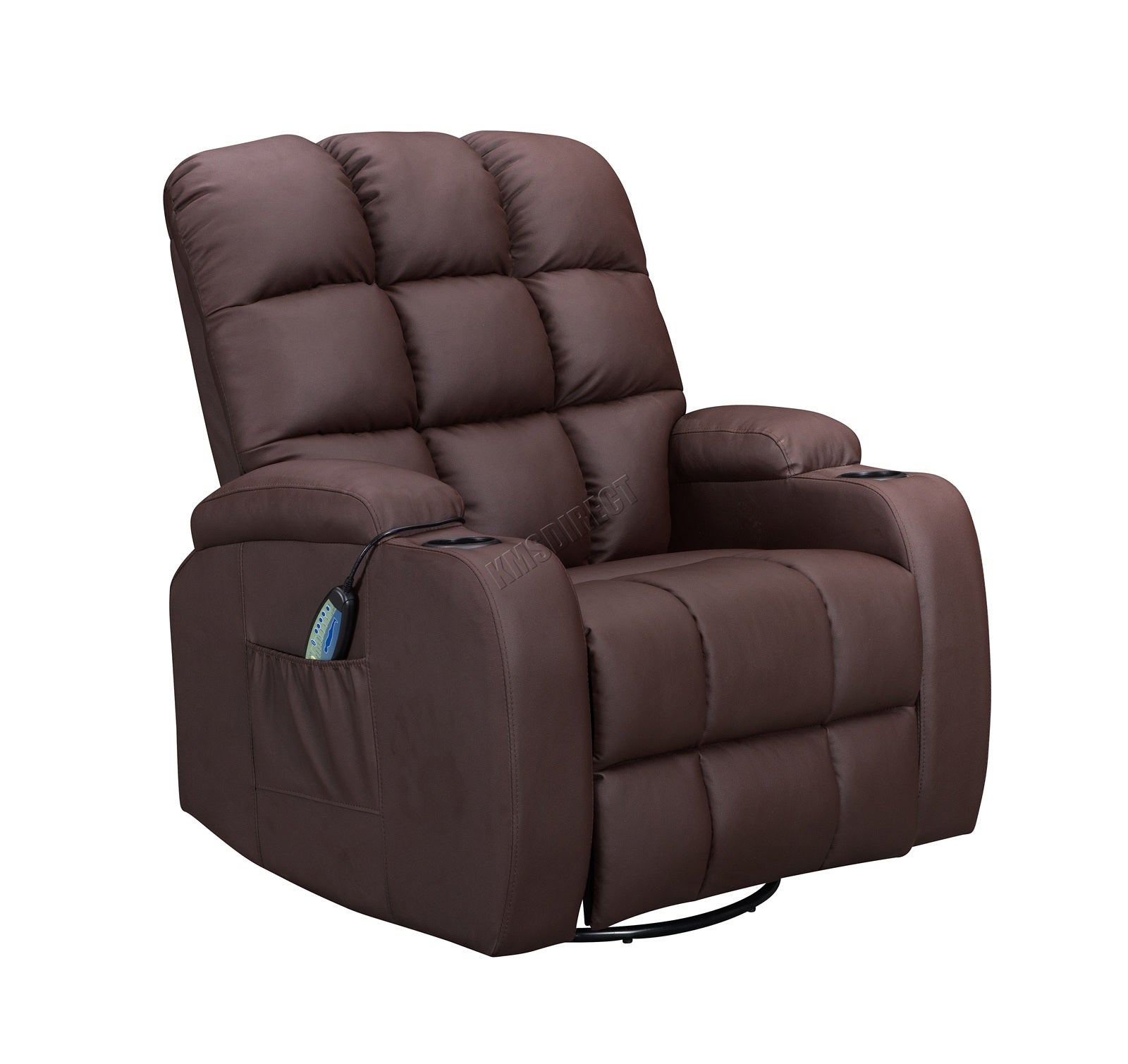 WestWood Massage Leather Sofa Cinema Recliner Chair PU Armchair Swivel MLS12