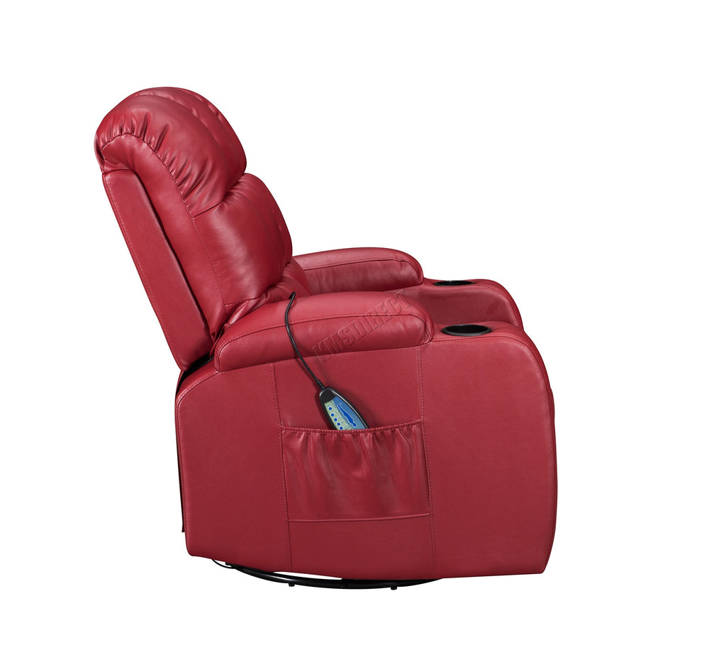 WestWood Massage Leather Sofa Cinema Recliner Chair PU Armchair Swivel MLS12