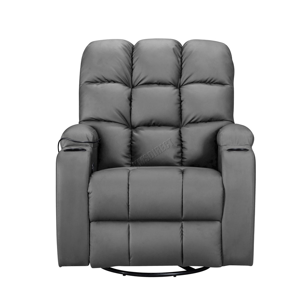 WestWood Massage Leather Sofa Cinema Recliner Chair PU Armchair Swivel MLS12