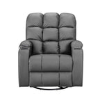 WestWood Massage Leather Sofa Cinema Recliner Chair PU Armchair Swivel MLS12