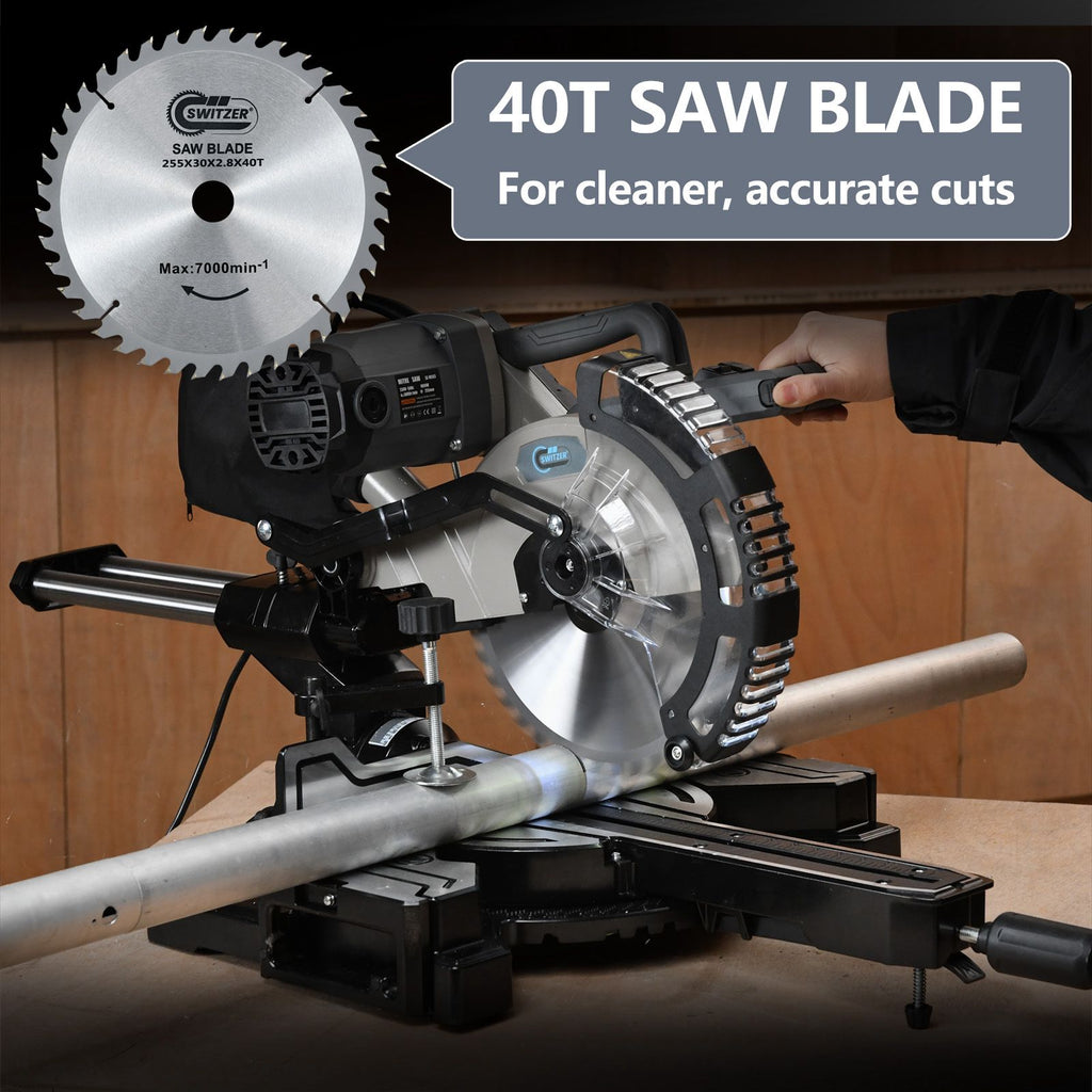SwitZer 10" Double Bevel Mitre Saw 1800W